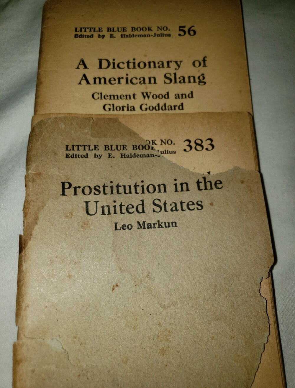 Little Blue Book Pair — Tan Paperback Booklets